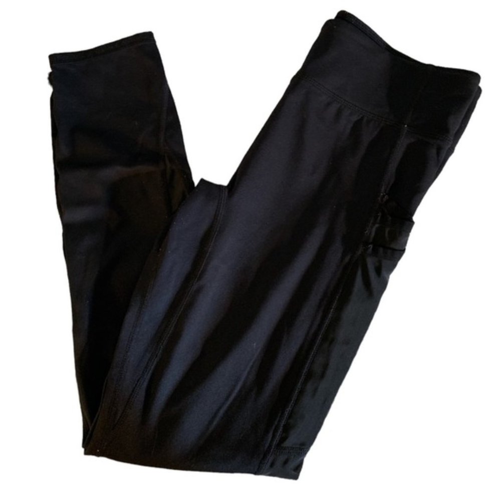 3/$10    Fabletics Black Pocketed Leggings Motion365 Size Medium GUC #7968